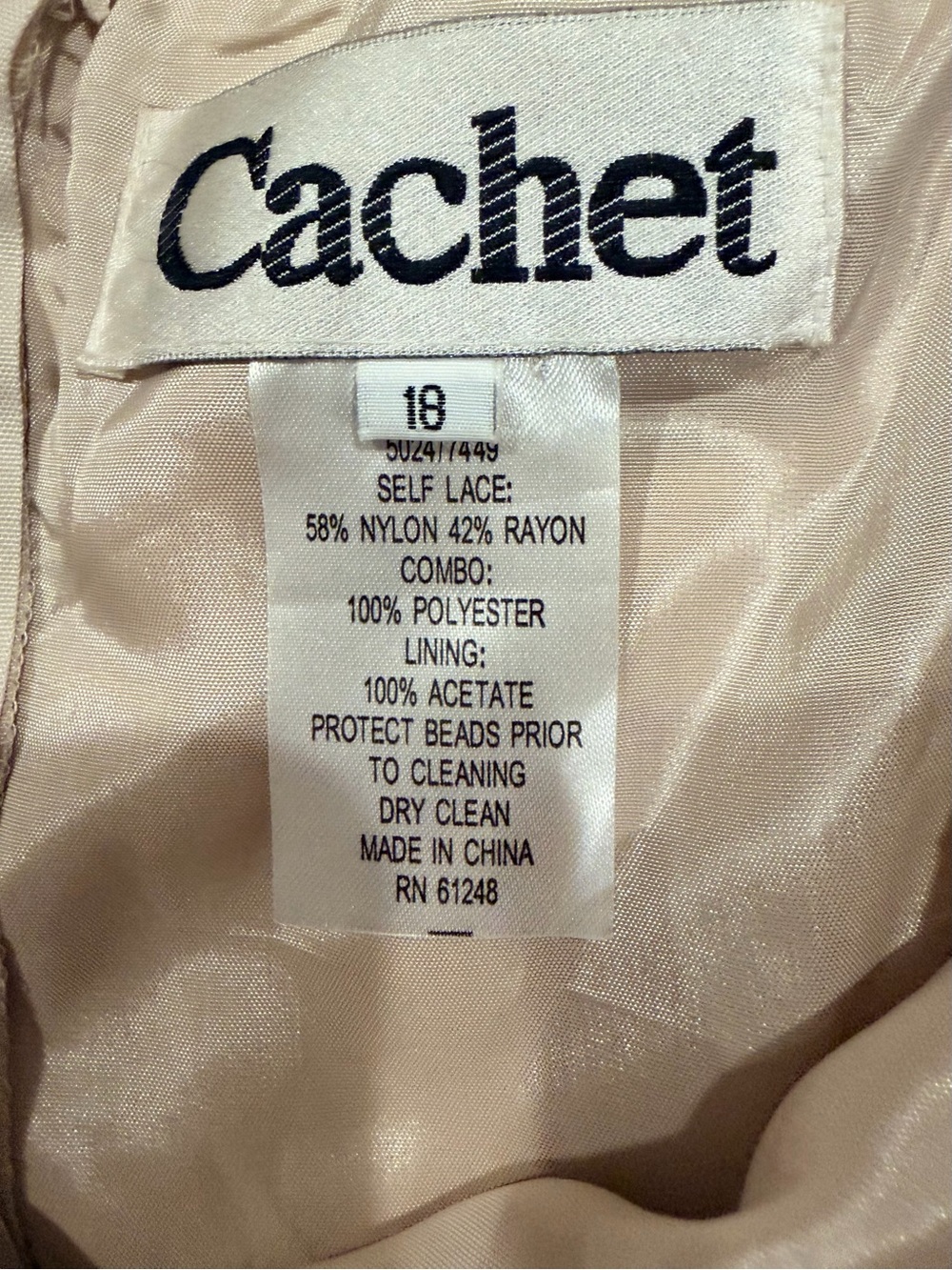 Cachet Lace Bodice maxiDress in Light Taupe - Picture 7 of 7
